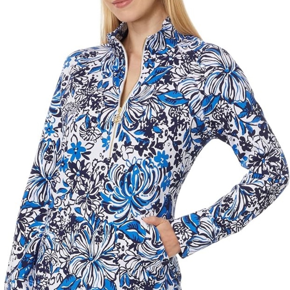 Lilly Pulitzer Skipper Popover in Low Tide Navy Pandarama NWT XL